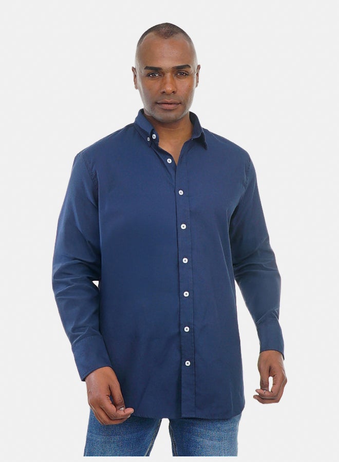 FIRE WOOD FireWood Long Sleeve Shirt  For Men- Navy - Image 3